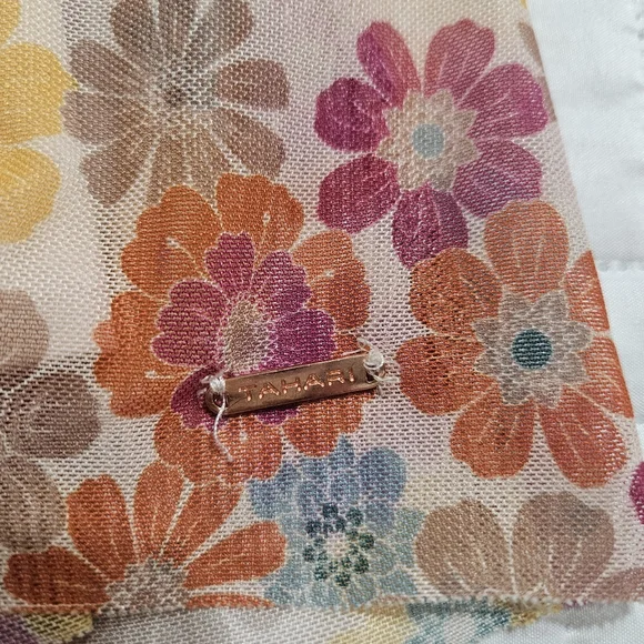 Girls Solid And Floral Tahari Dress Size 5t - Picture 4 of 5